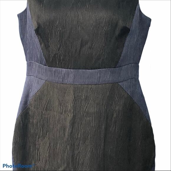 Adrianna Papell Jacquard Colorblock Sleeveless Textured Sheath MIDI Dress NWT - Picture 5 of 16
